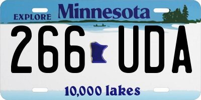 MN license plate 266UDA