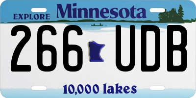 MN license plate 266UDB