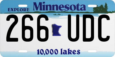 MN license plate 266UDC