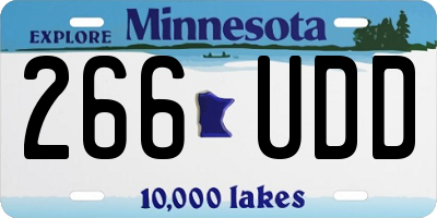 MN license plate 266UDD