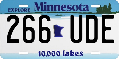 MN license plate 266UDE