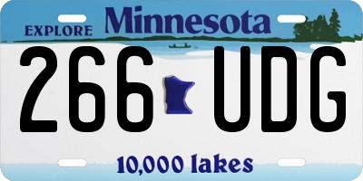 MN license plate 266UDG