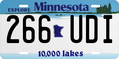 MN license plate 266UDI
