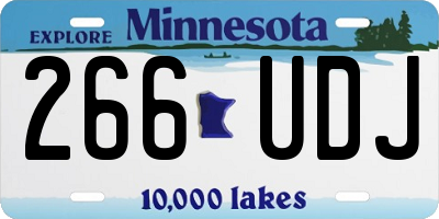 MN license plate 266UDJ