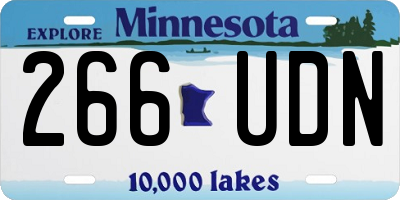 MN license plate 266UDN