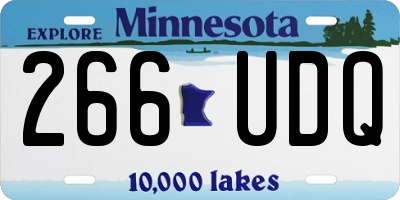 MN license plate 266UDQ