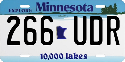 MN license plate 266UDR