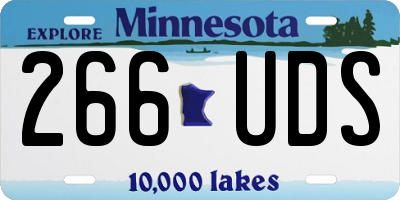 MN license plate 266UDS