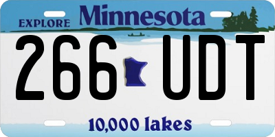 MN license plate 266UDT