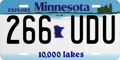 MN license plate 266UDU