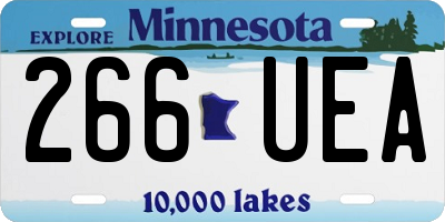 MN license plate 266UEA