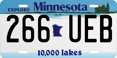 MN license plate 266UEB