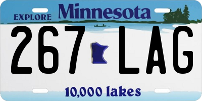 MN license plate 267LAG