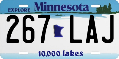 MN license plate 267LAJ