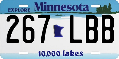 MN license plate 267LBB