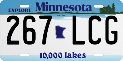 MN license plate 267LCG