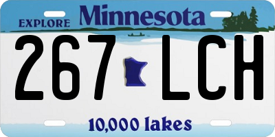 MN license plate 267LCH