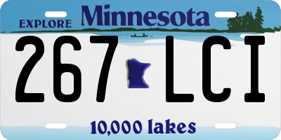 MN license plate 267LCI