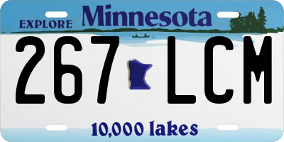 MN license plate 267LCM