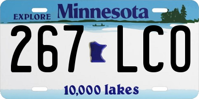 MN license plate 267LCO