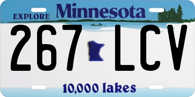 MN license plate 267LCV