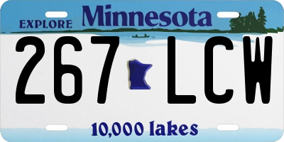 MN license plate 267LCW