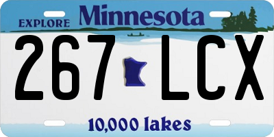 MN license plate 267LCX