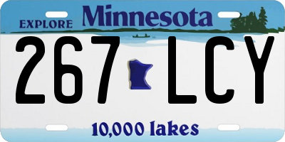 MN license plate 267LCY