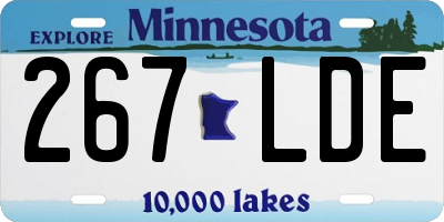 MN license plate 267LDE