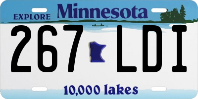 MN license plate 267LDI