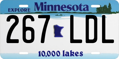 MN license plate 267LDL