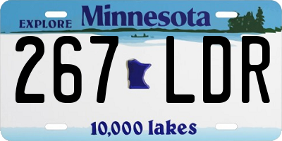 MN license plate 267LDR