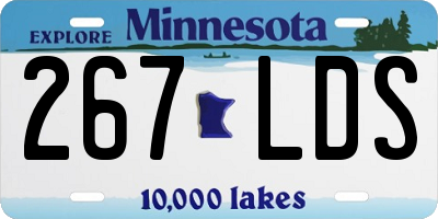 MN license plate 267LDS