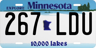 MN license plate 267LDU