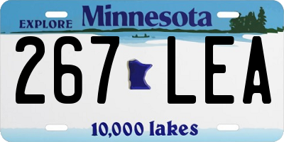 MN license plate 267LEA