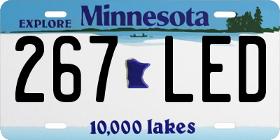MN license plate 267LED