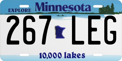 MN license plate 267LEG