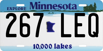 MN license plate 267LEQ