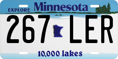 MN license plate 267LER
