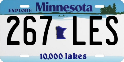 MN license plate 267LES