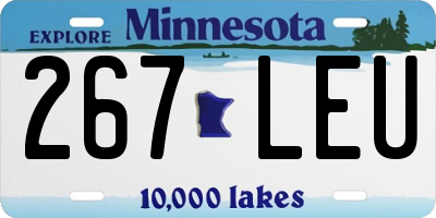 MN license plate 267LEU