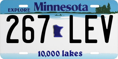MN license plate 267LEV