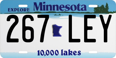MN license plate 267LEY