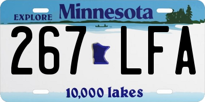 MN license plate 267LFA