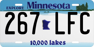 MN license plate 267LFC
