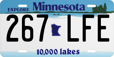 MN license plate 267LFE