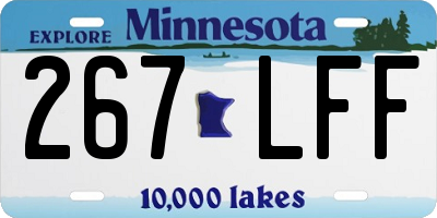 MN license plate 267LFF