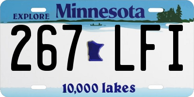 MN license plate 267LFI