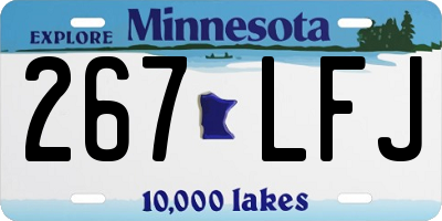MN license plate 267LFJ