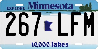 MN license plate 267LFM